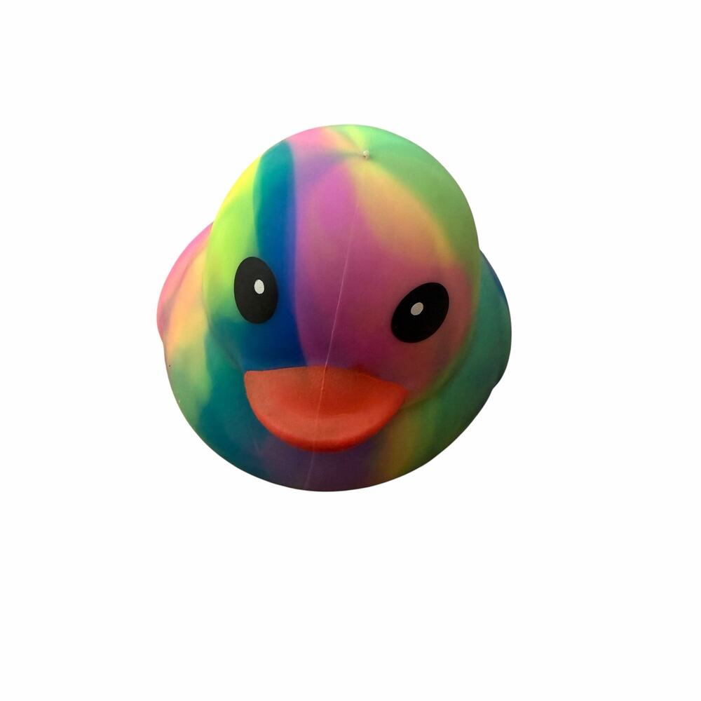Sunny Days Tie Dye Squeezy Jumbo Duck Fidget NWT